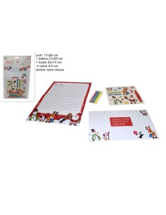 BUSTE E CARTE DA REGALO: vendita online Letterina di Natale per Babbo Natale con 4 Colori e Sticker, Set Scrittura Natalizio,...