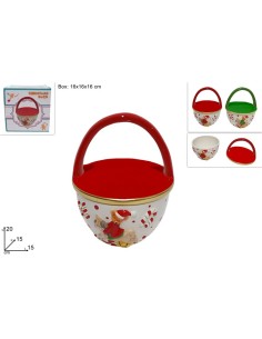 BARATTOLO CESTO CERAMICA 20CM DECORO CAVALLUCCIO ASSORTITO