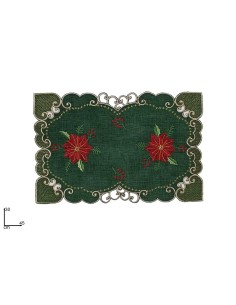 TOVAGLIETTA TESSUTO VERDE 30X45CM CON DECORO STELLA DI NATALE