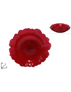 CENTROTAVOLA VETRO ROSSO