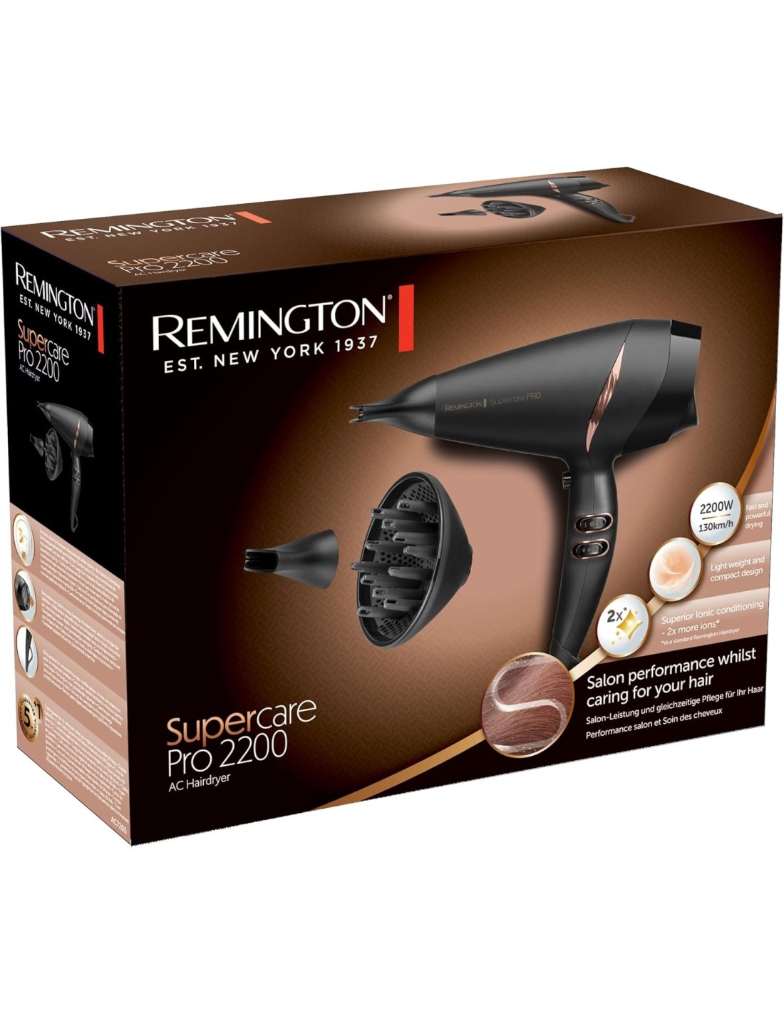 ASCIUGACAPELLI 3T 2200W SUPERCARE PRO REMINGTON AC7200 su Shop in Casa