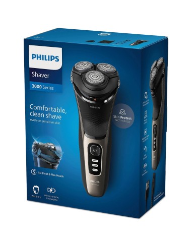 Philips Rasoio Elettrico S3242/12 Serie 3000 Wet & Dry con Custodia | Shop in Casa
