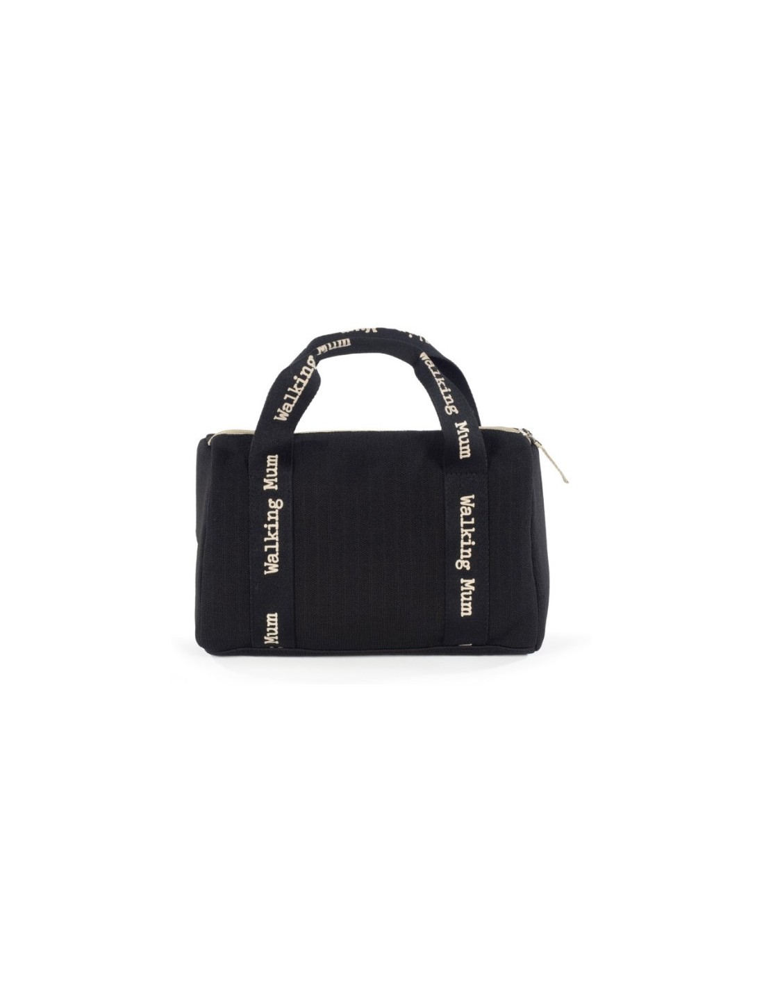 Mini Bag Pasito a Pasito – Walking Mum ECO-MUM Black in cotone impermeabile, compatta e con tasche interne