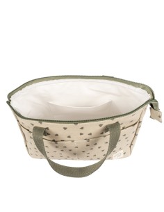 Neceser Corazones Poppy Musgo Walking Mum Pasito a Pasito | Shop in Casa