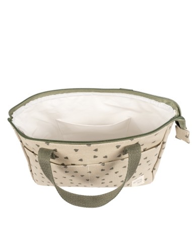 Neceser Corazones Poppy Musgo Walking Mum Pasito a Pasito | Shop in Casa