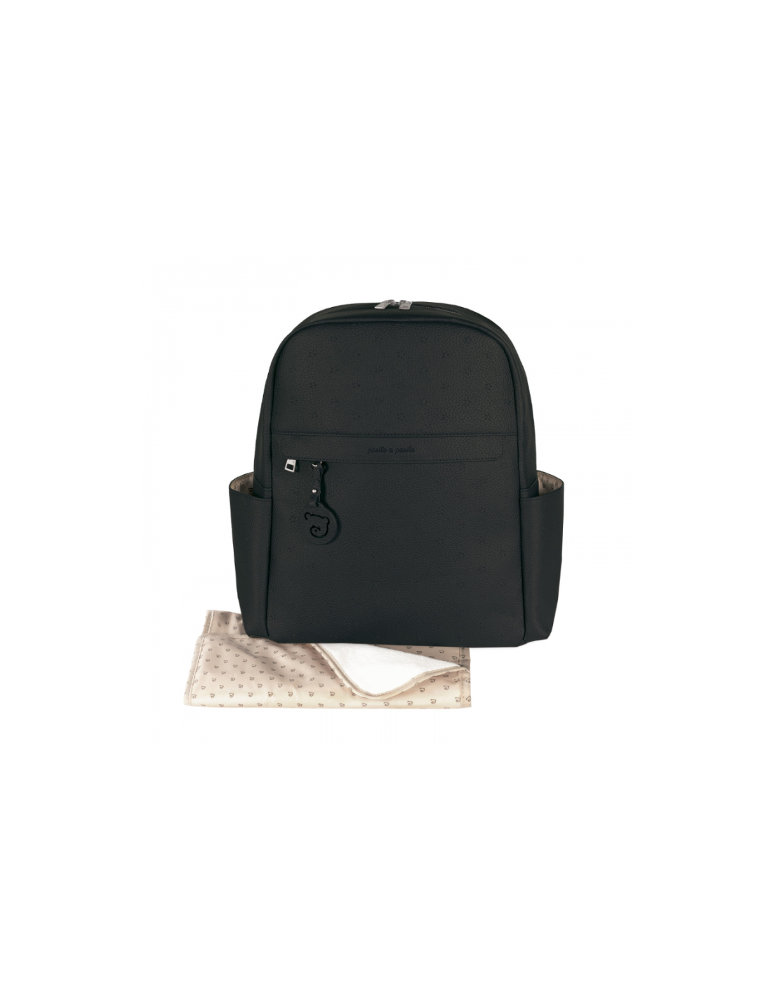 Pasito a Pasito Zaino London Black con Fasciatoio Coordinato | Eleganza e Praticità