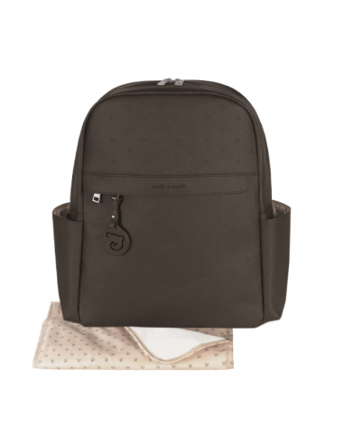 Pasito a Pasito – Zaino London Brown in similpelle con fasciatoio coordinato