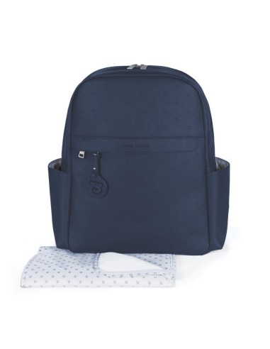 Pasito a Pasito – Zaino London Blue in similpelle con fasciatoio coordinato