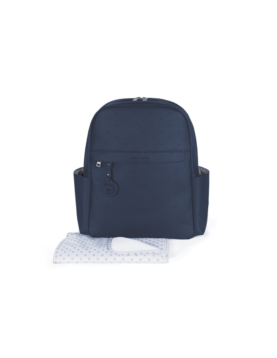 Pasito a Pasito – Zaino London Blue in similpelle con fasciatoio coordinato