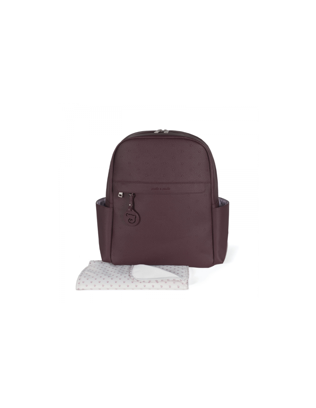Pasito a Pasito – Zaino London Cherry in similpelle con fasciatoio coordinato