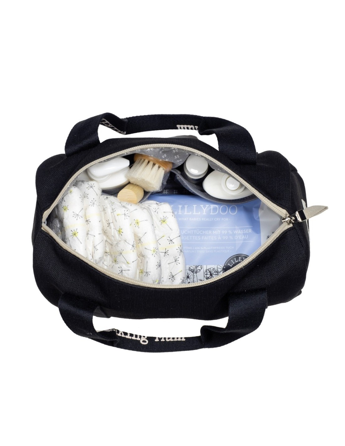 Mini Bag Pasito a Pasito ECO-MUM Black | Compatta e Impermeabile