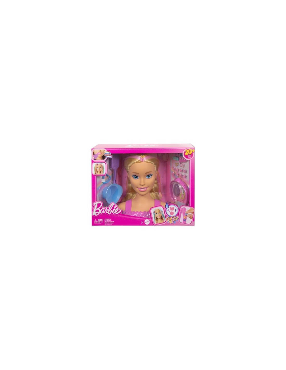 Mattel Barbie Testa Pettinabile Deluxe con 20 Accessori | Shopincasa.it