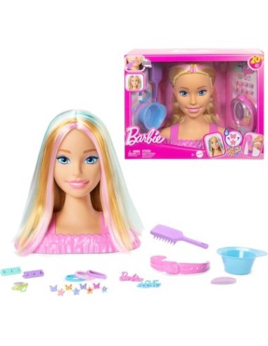 Mattel Barbie Testa Pettinabile Deluxe con 20 Accessori | Shopincasa.it