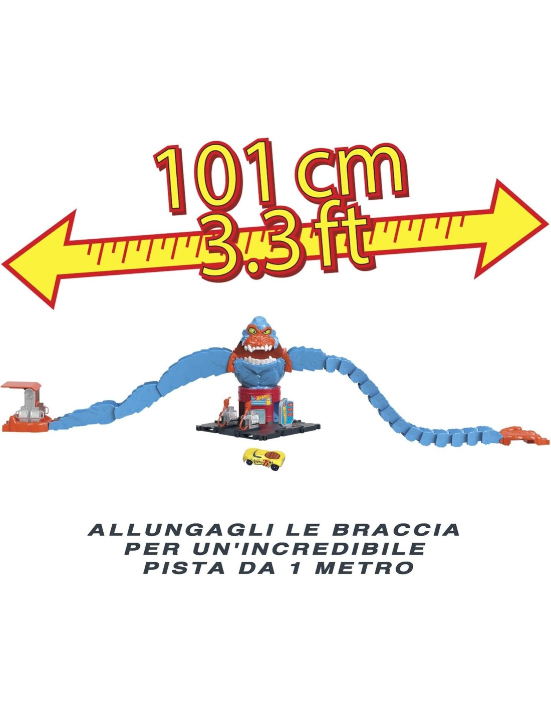 Hot Wheels City Gorilla Attacco Distruttivo con Macchinina | Shopincasa.it