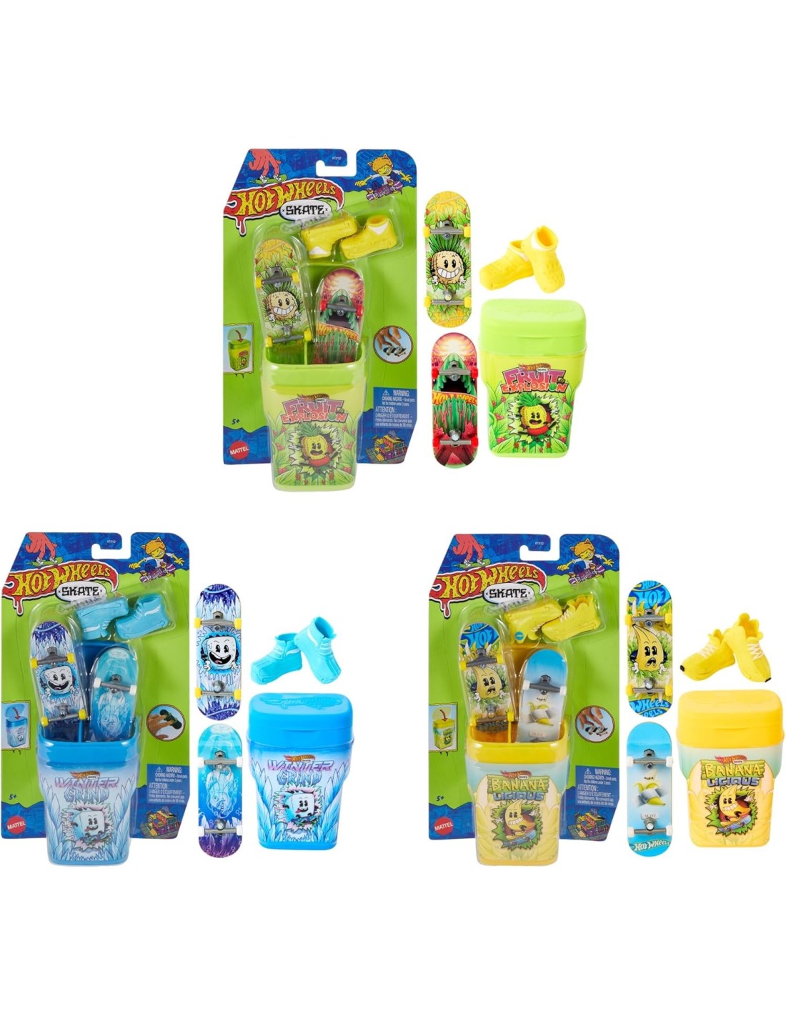 HOTWHEELS HTP10 SET 2 SKATE CON SCATOLA ASSORTITO su Shop in Casa