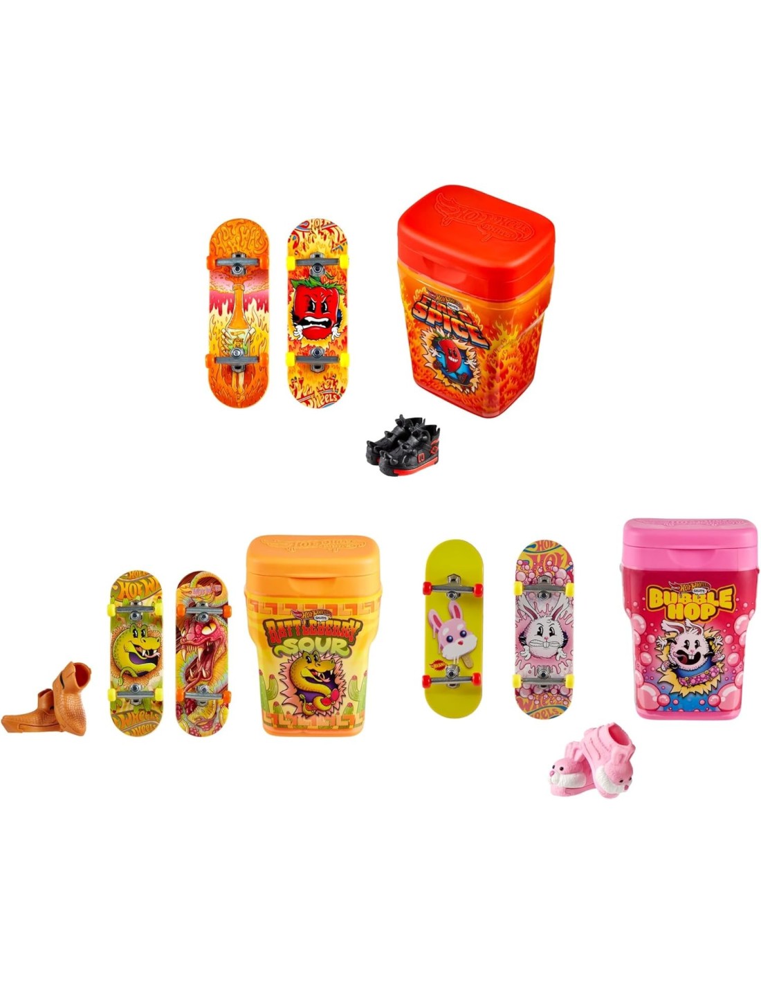 HOTWHEELS HTP10 SET 2 SKATE CON SCATOLA ASSORTITO su Shop in Casa