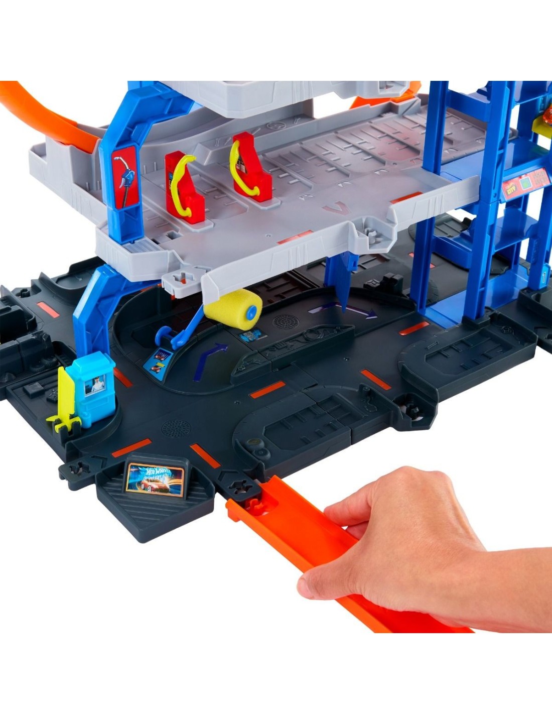 Hot Wheels JBM74 Mega Loop Garage playset con ascensore e loop | Shop in Casa
