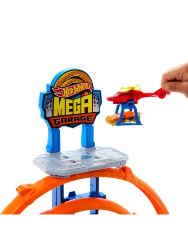 Hot Wheels JBM74 Mega Loop Garage playset con ascensore e loop | Shop in Casa