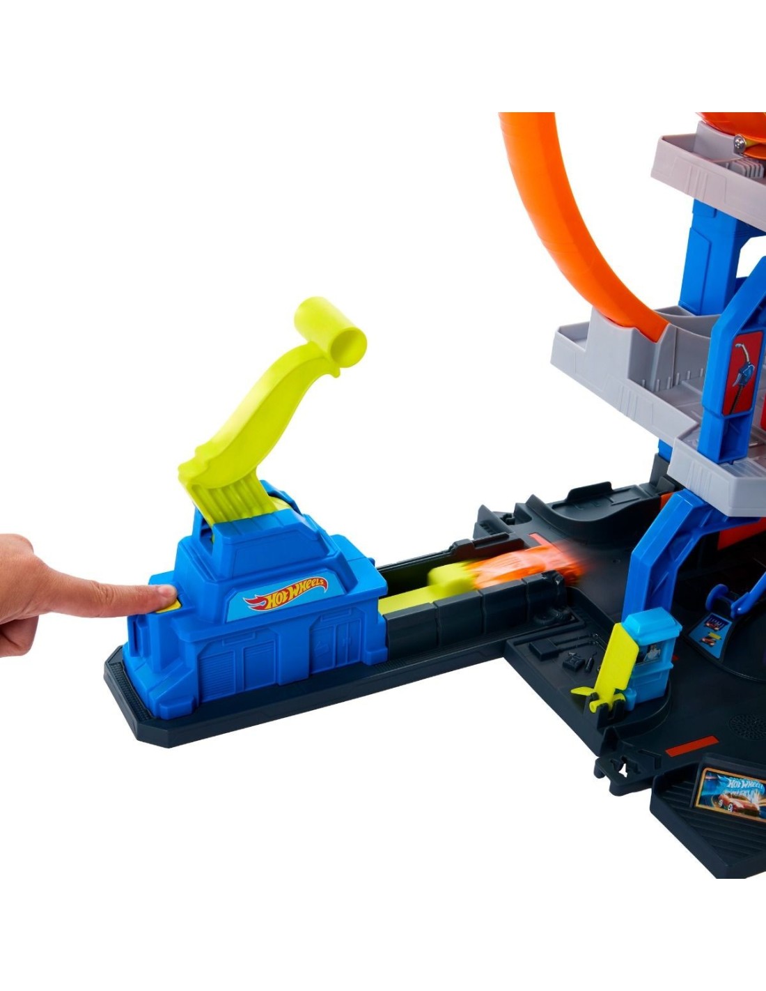 Hot Wheels JBM74 Mega Loop Garage playset con ascensore e loop | Shop in Casa