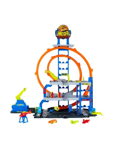 Hot Wheels JBM74 Mega Loop Garage playset con ascensore e loop | Shop in Casa
