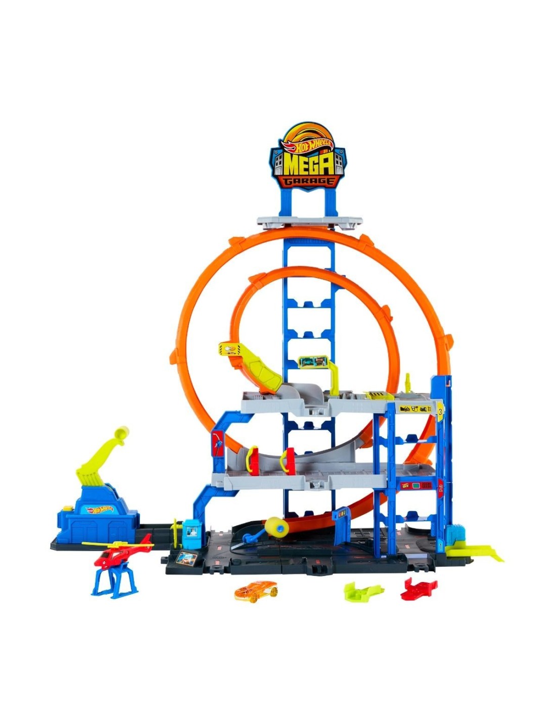 Hot Wheels JBM74 Mega Loop Garage playset con ascensore e loop | Shop in Casa