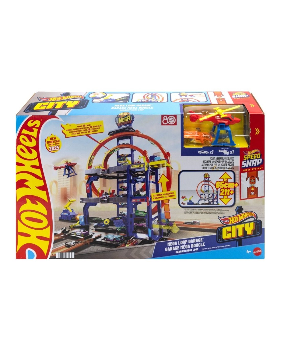 Hot Wheels JBM74 Mega Loop Garage playset con ascensore e loop | Shop in Casa