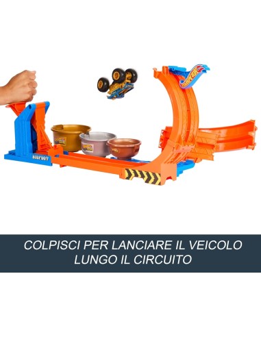 Hot Wheels Monster Trucks Sfida Trofeo Gira e Capovolgi con Bigfoot 50° | Shopincasa.it