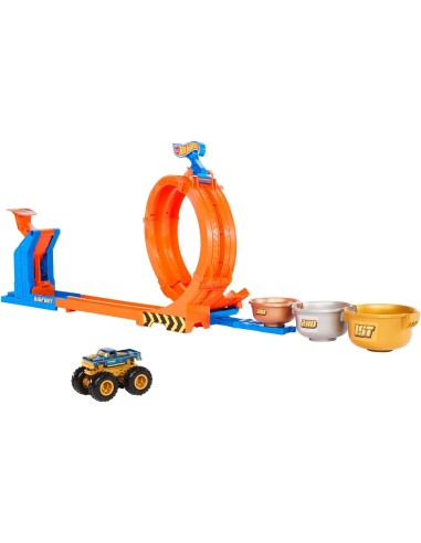 Hot Wheels Monster Trucks Sfida Trofeo Gira e Capovolgi con Bigfoot 50° | Shopincasa.it