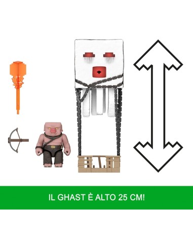 Ghast Attacco Esplosivo Minecraft con Piglin Guerriero | Shopincasa.it