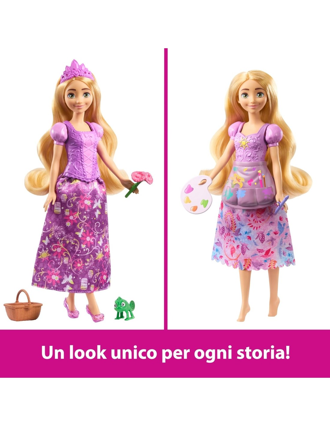 Rapunzel Disney Princess 2 Storie in 1 con 2 Look e Accessori | Shopincasa.it