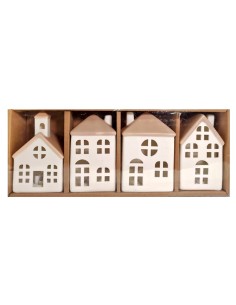 CASETTA CERAMICA BIANCO CON LED 7,4X5,2X10,7CM