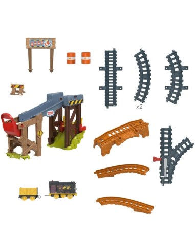Il Trenino Thomas – Pista Cantiere di Diesel con Veicoli Motorizzati | Shopincasa.it