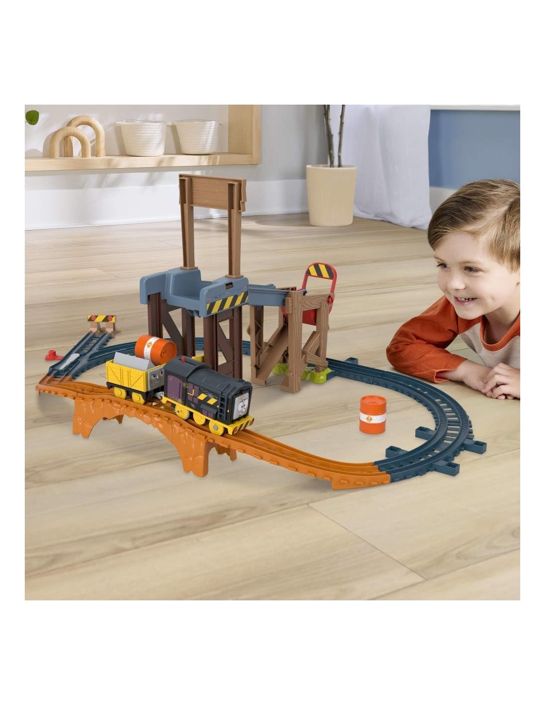 Il Trenino Thomas – Pista Cantiere di Diesel con Veicoli Motorizzati | Shopincasa.it