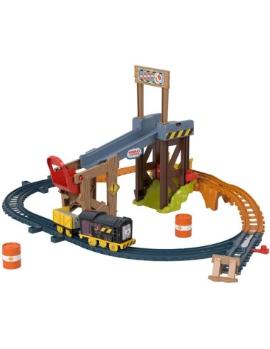 Il Trenino Thomas – Pista Cantiere di Diesel con Veicoli Motorizzati | Shopincasa.it