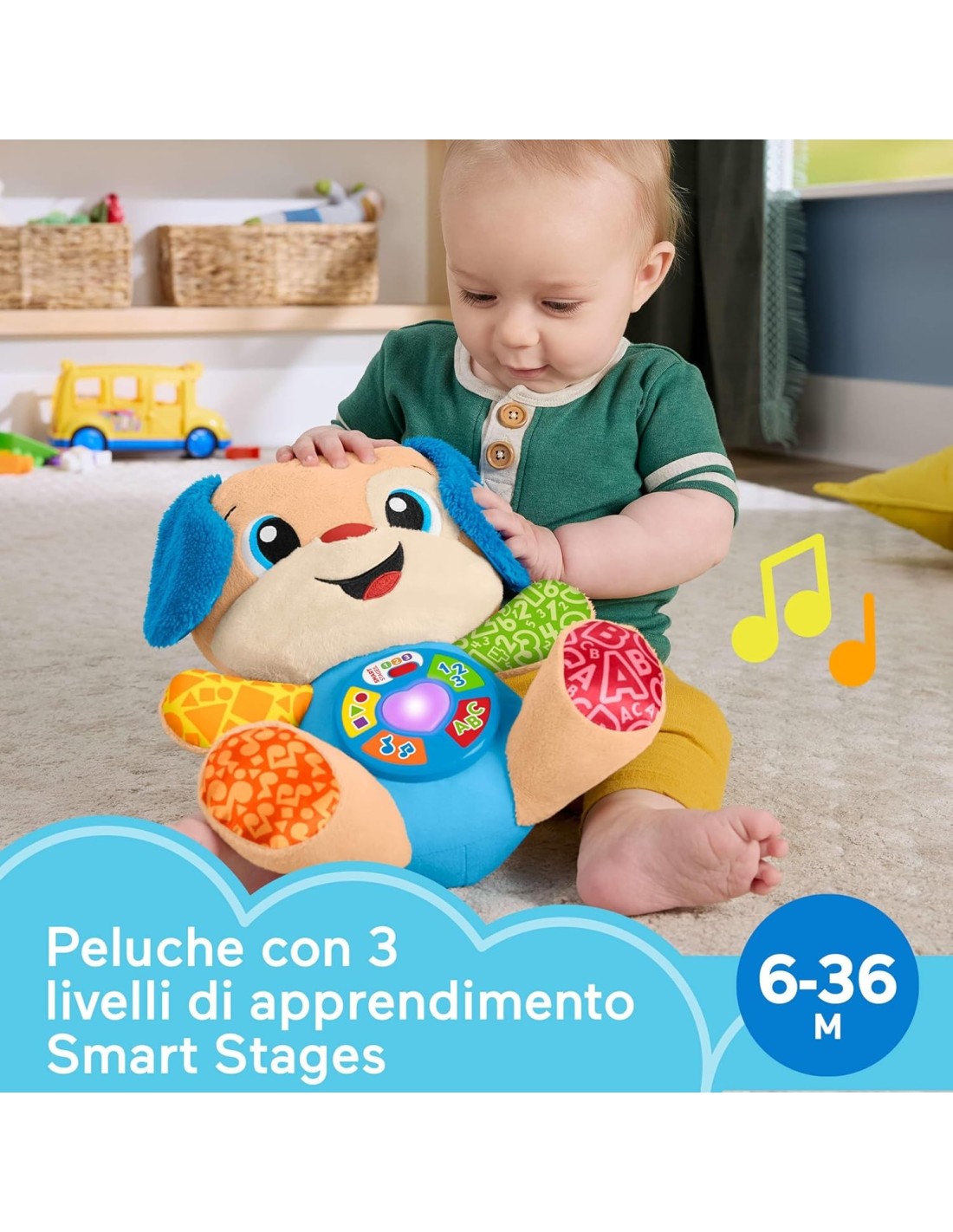 Fisher-Price Cagnolino Ridi e Impara Smart Stages Multilingue | Shopincasa.it
