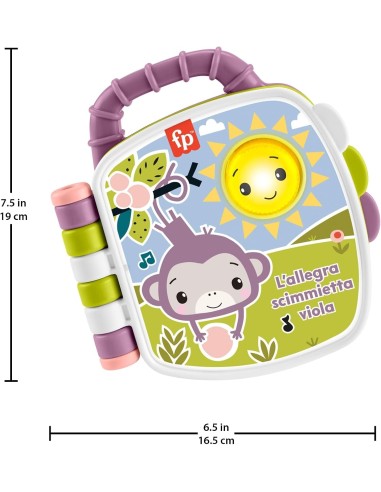 Fisher-Price Libro Canzoncine Scimmietta Viola con Luci e Suoni | Shopincasa.it