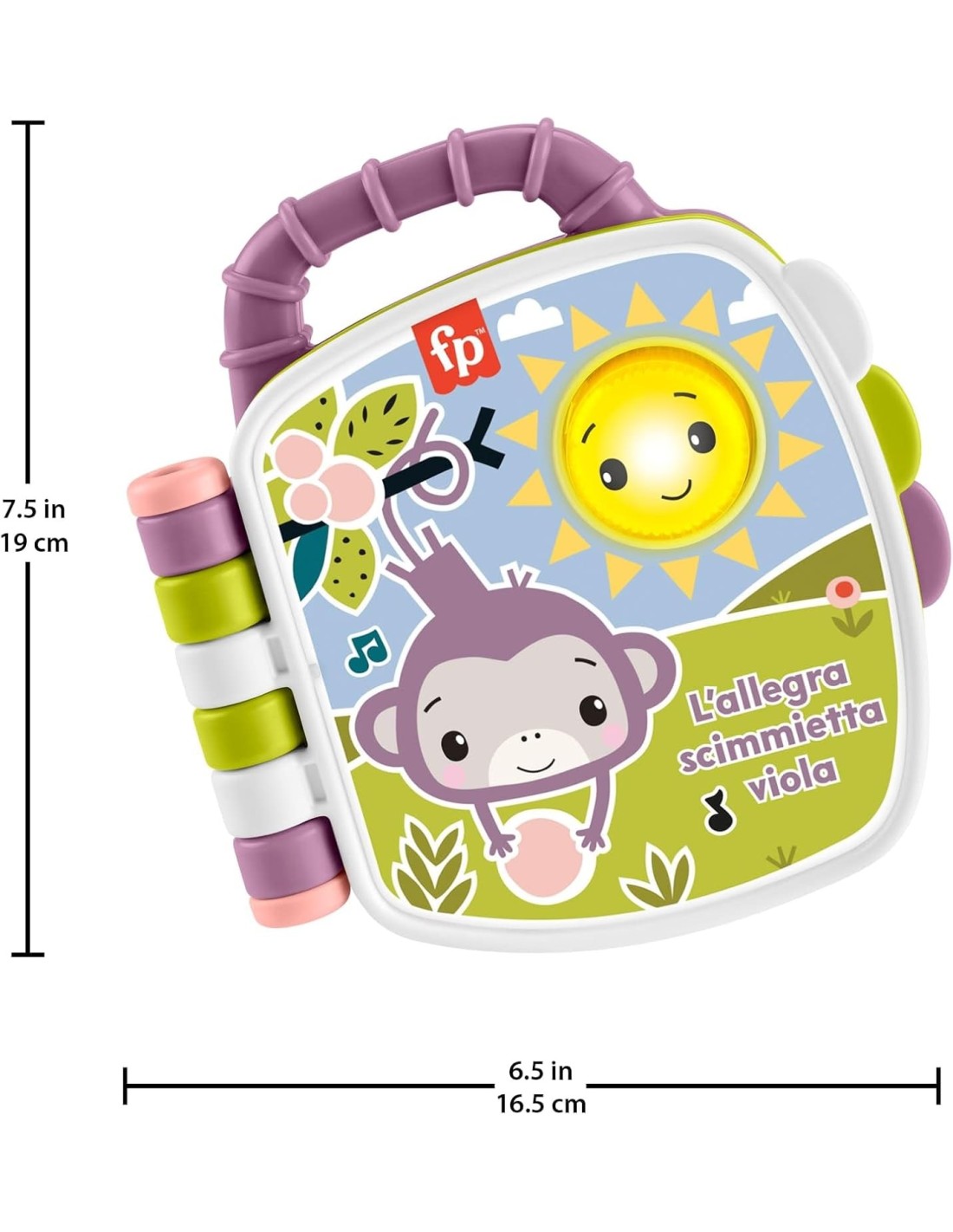 Fisher-Price Libro Canzoncine Scimmietta Viola con Luci e Suoni | Shopincasa.it