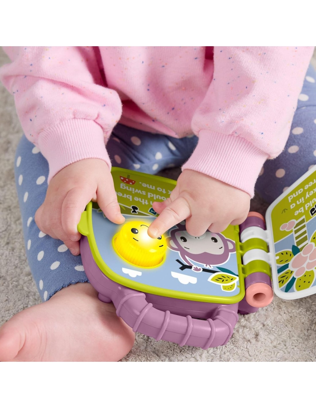 Fisher-Price Libro Canzoncine Scimmietta Viola con Luci e Suoni | Shopincasa.it