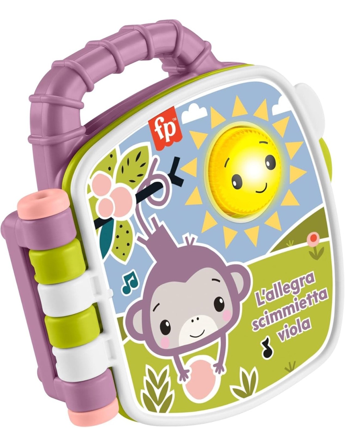 Fisher-Price Libro Canzoncine Scimmietta Viola con Luci e Suoni | Shopincasa.it