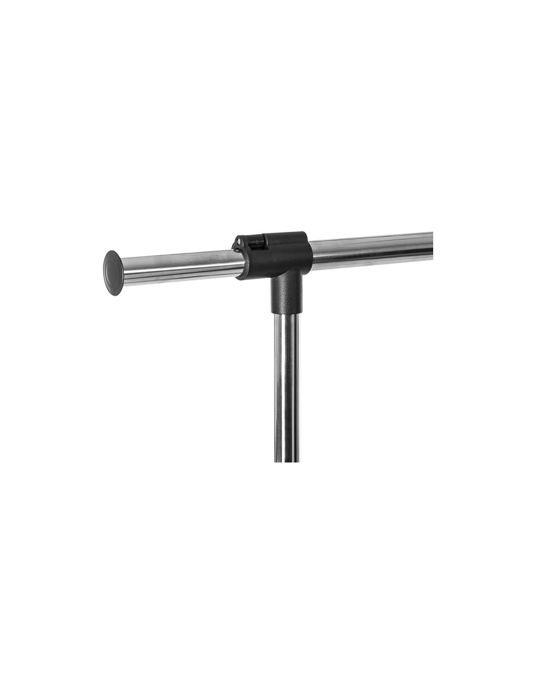 Appendiabiti a 1 Barra Regolabile con Ruote in Acciaio Inox-shopincasa.it