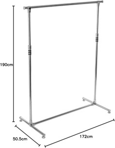 5five Appendiabiti Achille in Acciaio Inox – 172×50×190 cm su Shop in Casa 2