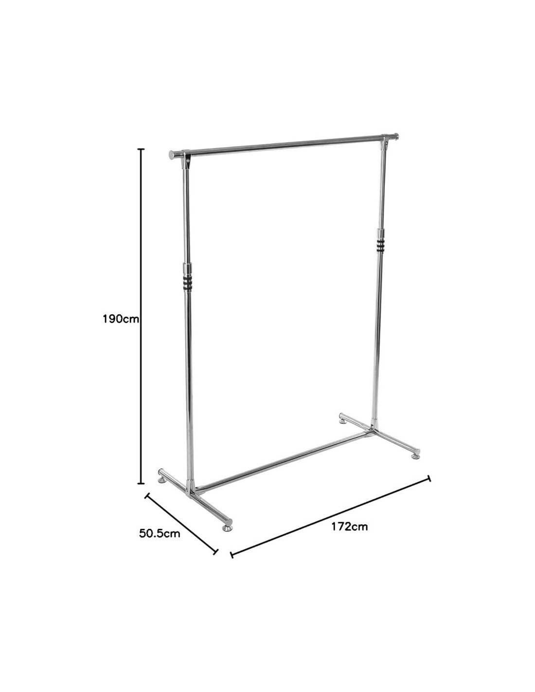 5five Appendiabiti Achille in Acciaio Inox – 172×50×190 cm su Shop in Casa
