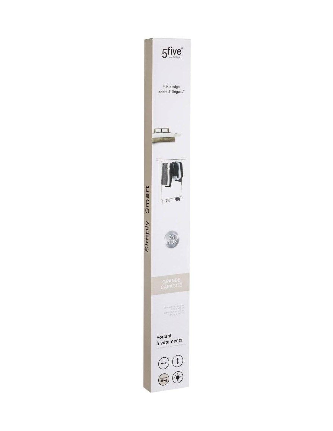 5five Appendiabiti Achille in Acciaio Inox – 172×50×190 cm su Shop in Casa