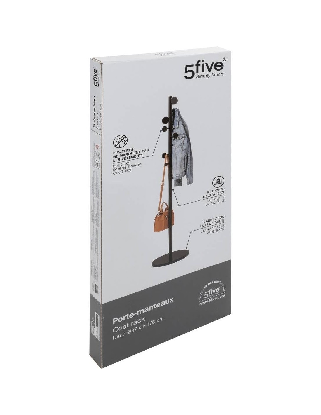 Appendiabiti 5five Guantoni Nero a 8 Ganci – ShopInCasa.it