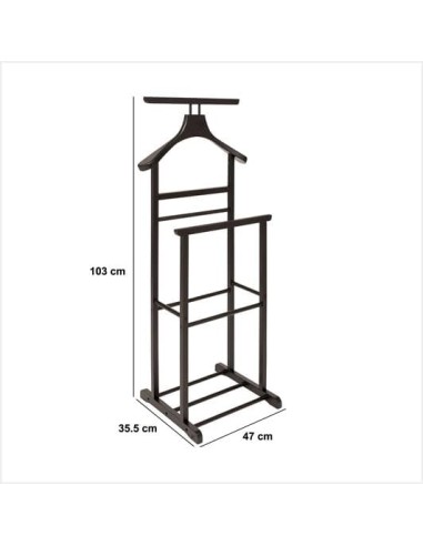 Valet da camera Dandy 5five in legno nero 103 cm su shopincasa.it