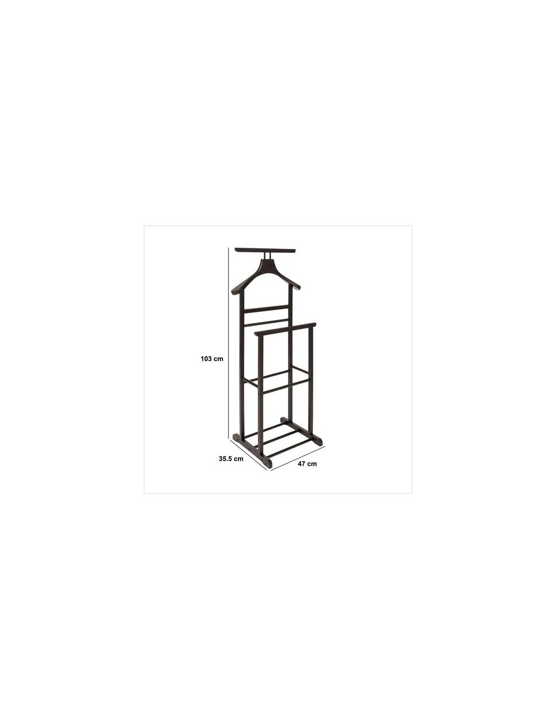 Valet da camera Dandy 5five in legno nero 103 cm su shopincasa.it