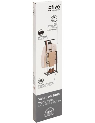 Valet da camera Dandy 5five in legno nero 103 cm su shopincasa.it
