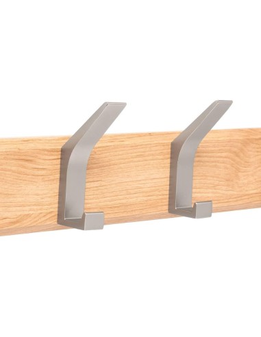 Patere 4 teste in legno e metallo 5five naturale su shopincasa.it