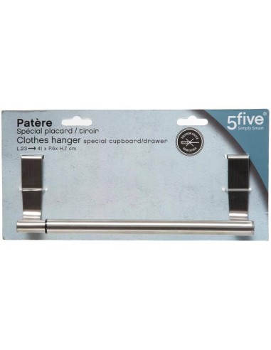 5five appendiabiti 1 asta estensibile in acciaio inox | shopincasa.it