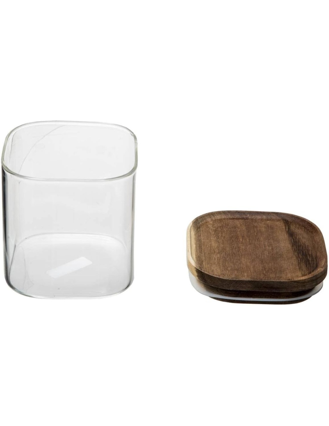 5five vaso in vetro con coperchio in acacia 0,6 L | Shop in Casa